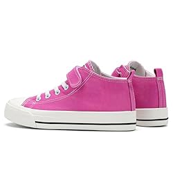 Fefoe Pink Sneakers for Girls Kids Canvas Running