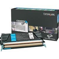 Lexmark C5240CH High yield return program laser toner for lexmark c524/c532/c534, 5k yld, cyan