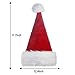 HUICOCY Santa Hat,Unisex Velvet Fabric Christmas Hat with Comfort Lining&Plush Brim, Xmas Santa Holiday Hat for Adults