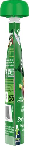 GERBER ORGANIC BABY FOOD POUCHES, TODDLER, PLANT-TASTIC, BERRY HARVEST FUSION, FRUIT & YOGURT ALTERNATIVE WITH OAT & COCONUT MILK, NON-DAIRY, 3.5 OZ