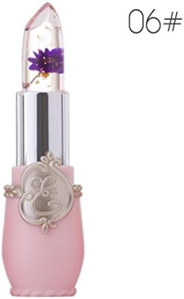 Outsa Beauty Bright Flower Crystal Jelly Lipstick Magic Temperature Change Color Lip Balm Makeup (F)