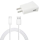 QC 2.0 (Qualcomm Quick Charge) 18W USB Wall Charger with Type C (USB-C) Fast Charging Sync Cable Cord for LG V20, G6, G5, Sony Xperia XZ, ZTE Axon 7, N11 and HTC 11, Bolt, U Ultra (QC2.0 Type-C Pack)