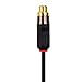 iXCC Premium Gold-Plated 3.5mm Male to 2 RCA Female Stereo Audio Y Adapter Extension Cable (1ft)