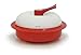 Microhearth 1.5-Quart Nonstick 4-piece Everyday Pan Set for Microwave Cooking, Red