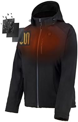 Women Cordless Heated Hoodie Outfit Kit with Battery Pack Winter Warm Jacket Black