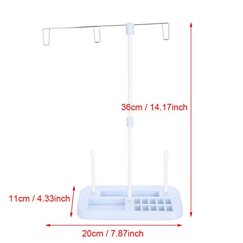 Sewing Thread Stand Household 3 Spools Holder for Sewing Embroidery Quilting Serger Machines (Color : Light Blue)