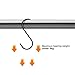 SumDirect 10Pcs Steel Black S Hooks,S Hanging Hooks for Hanging Plants, Towels, Pans, Pots, Bags, Curtains