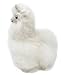 Standing Baby Alpaca Fur Alpaca Cria Figure - White 7 Inch
