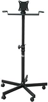 Audio2000'S AST420X LCD Monitor Karaoke Stand, Black
