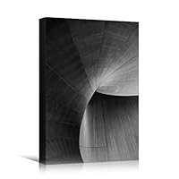 Canvas Wall Art Grey Building Pattern Abstract Architecture & Maps Building Chic Home Office Photography - 12x18 inches