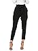 Simplee Apparel Women's Slim Straight Leg Stretch Casual Pants with Pockets, Black, 1/9, Large