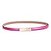 KaLeido Women's Plaque Buckle Solid Color Skinny Waist Belt