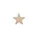 Wood Star Cutouts 1 inch by 3/16 inch Thick, 100 Pack Wooden Stars for Crafts, Christmas, and July 4th