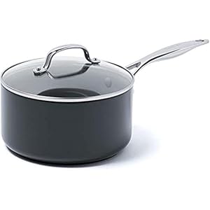 GreenPan Valencia Pro Hard Anodised Healthy Ceramic Non-Stick 18 cm / 2 Litre Saucepan with Lid, PFAS-Free, Induction…