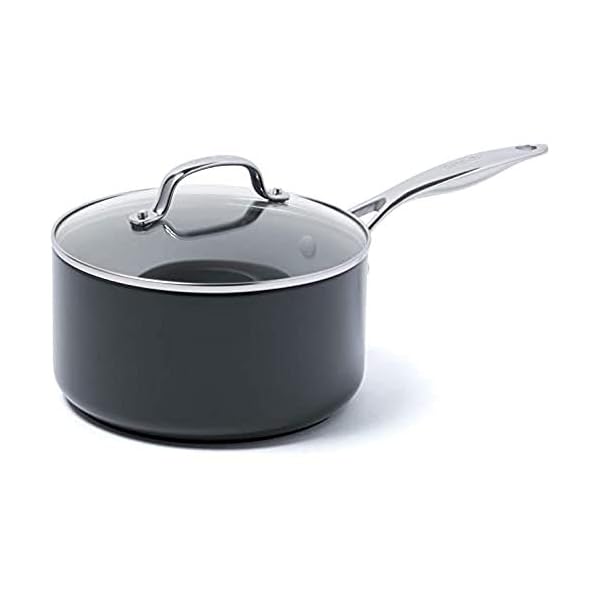 GreenPan Valencia Pro Hard Anodised Healthy Ceramic Non-Stick 18 cm / 2 Litre Saucepan with Lid, PFAS-Free, Induction…