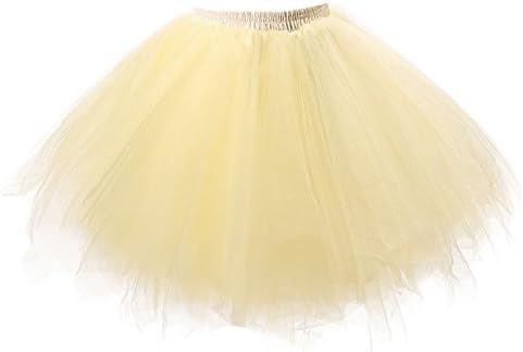 Dresstore Women's Short Vintage Petticoat Skirt Ballet Bubble Tutu Multi-Colored