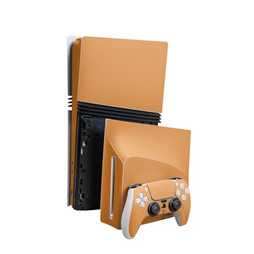 Skin Compatible with PlayStation 5 Pro Bundle + Disc Drive for PS5 - Solid Oran…