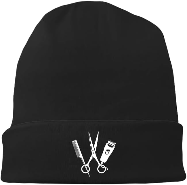 Chef Knife Hat Black Beanie for Men Funny Knives Spatula Kitchen