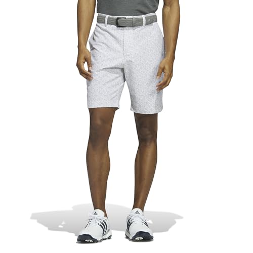 adidas Men's Ultimate365 Printed 9 Inch Golf Shorts, White, 30