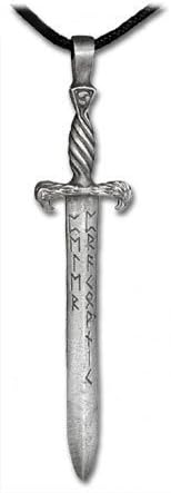 Glastonbury Sword Pewter Pendant Necklace