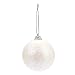 Juvale Christmas Tree Decorations Glittery Hanging Ball Ornaments (White, 2.2 in, 28 Pack)