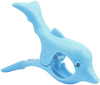 Bobopai Plastic Animal Sun Lounger Beach Towel Wind Clips Sunbed Pegs Pool Towel Clips (Dolphin Shape)