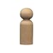 1-11/16 inch Boy | 10 Pack | Unfinished Wood Peg Dolls for Crafting Projects, Miniature Figure Creation, and Small World Play