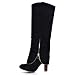 Knee High Boots for Women Sexy Over-The-Knee Boots Suede Zipper Heel Boot Trendy Chunky Block Heel Boots