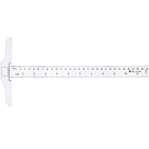 Pangda 1 Pcs 12 Inch/ 30 cm T-Square Ruler Plastic Transparent T-Ruler for Drafting and General Layout Work