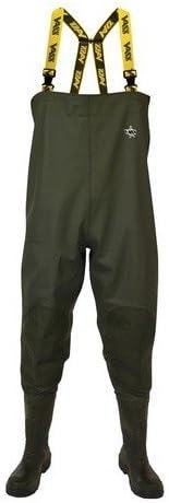 Vass VA700-77 Non-Studded Chest Wader / Mens Boots / Safety Wellingtons (8 UK) (Green)