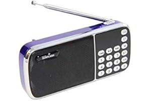 DIGITAL SUNFLASH • AM/FM Radio • Supports USB and Micro SD Card Z-130 (Blue)