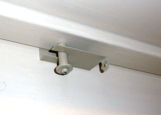 Glide Lock Metal Door Top Lock, White Color, 3 pack