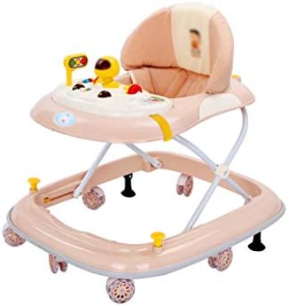 ベビー歩行器 ベビーウォーカー 多機能アンチロールオーバートロリー ブレーキ折りたたみおもちゃの車