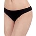 ELACUCOS 6 Pack Women's Thongs Cotton Breathable Panties Bikini Underwear Black X-Large