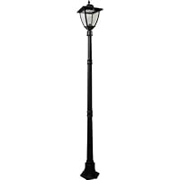 Nature Power 23106 74-Inch Bayport Solar Charged Lamp Post with Super Bright Natural White LEDs, Black