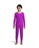 Hanes Girl's Waffle Knit Thermal Set with FreshIQ, X-Temp Technology & Organic Cotton
