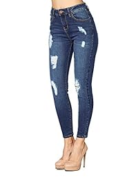 Pantalones vaqueros de dama de talla alta de Blue Age