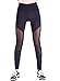 Tulucky Women's Full Length Mesh Workout Sports Tights Gym Yoga Pants Leggings (L, Black)
