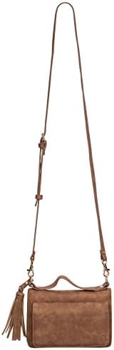 VIOLET RAY Peyton Wallet Crossbody Bag, Cognac