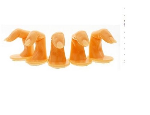 10 Pcs Acrylic Uv Gel Nail Art Flase Practice Finger Training Display Decoration Tool