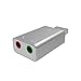 USB Audio Adapter AllEasy External Audio Sound Card Adapter with Speaker Headphone and Microphone Jack for USB Audio Device - Silver