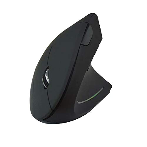 Wireless Mice, Putars 2.4G Wireless Vertical Ergonomic Optical Mouse, 1600DPI, USB Mice, 6 Buttons, Compact and Lightweight, Easy to Carry - Black - Thumbnail 3