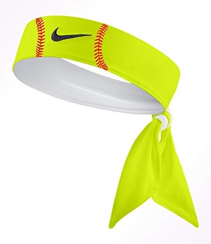 Custom Softball Dri-Fit Head Tie Headband - White Black Red Volt Highlighter Lime Green