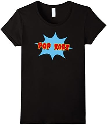 Womens Retro Pop Art Cartoon Shout Bubble Tart shirt Medium Black