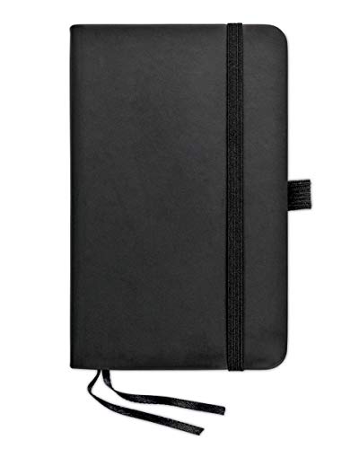 Pocket Notebook (3-Pack) Lined 120gsm, Small 3.5" x 5.5" Mini Note Pad, Black Tiny Hardcover Notebook with Pen Holder, Field Journal Notes, Memo Pad, Pockets, Thick Ruled/Lined Paper - Thumbnail 6