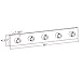 Design House 509653 5-Light Vanity Strip Light Contemporary Dimmable for Bathroom, Bedroom, Makeup Vanity, Polished Chrome