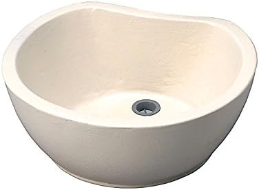 Amazon 立水栓 パン ガーデンパン リビエラ ガーデンパン アイボリー 手洗い鉢 立水栓 水栓柱に設置 屋外水栓