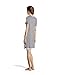 kathy ireland Womens V-Neck Pajama Sleep Shirt With Lace Trim and Bows Charcoal Large