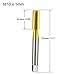 uxcell Metric Machine Thread Milling Tap M10 x 1 H2 Titanium Coated (Ti-coated) High Speed Steel 3 Straight Flutes Screw Thread Tapping Threading Machinist Repair DIY Tool