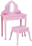 KidKraft Medium Diva Table and Stool, Pink